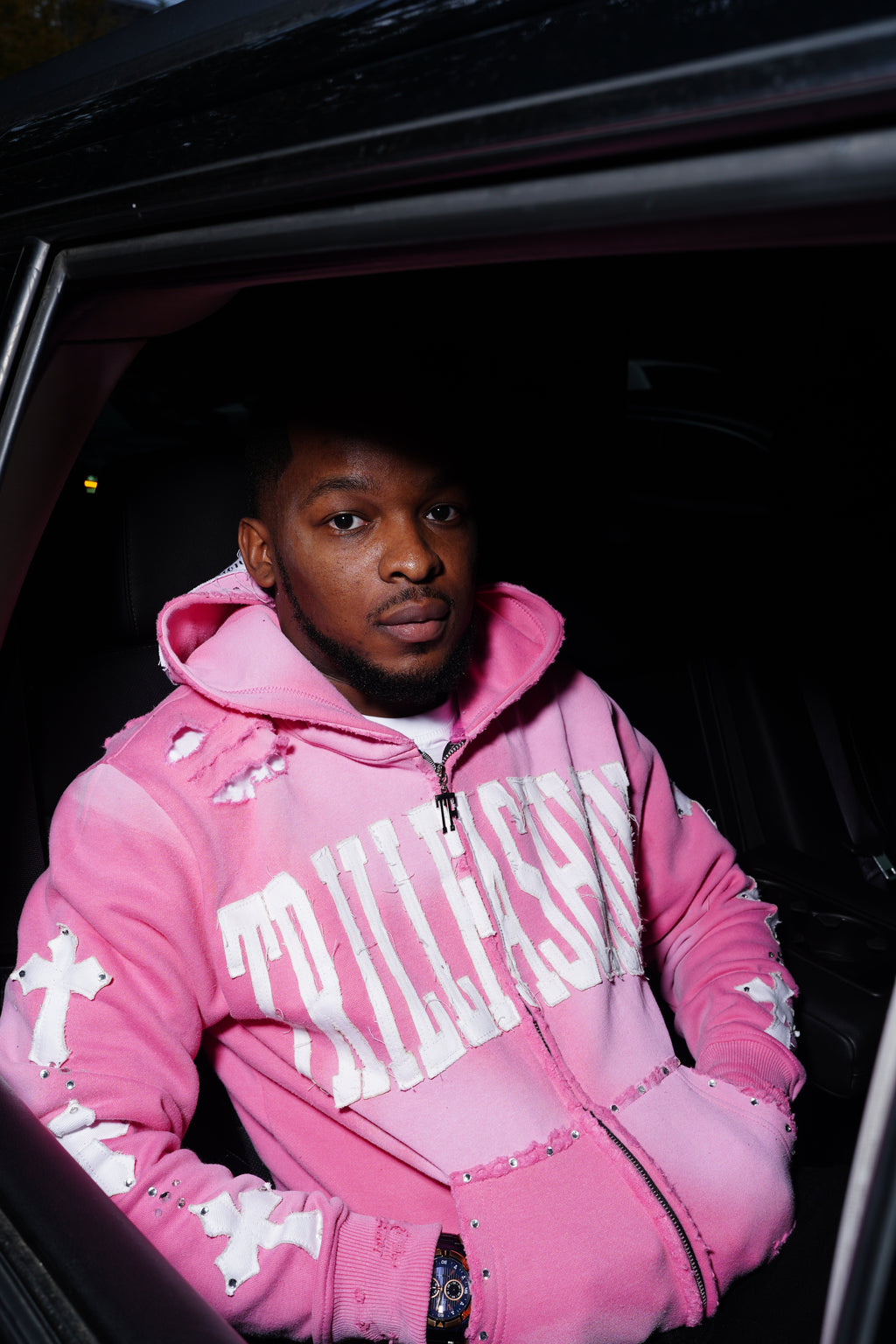 Pink hoodie