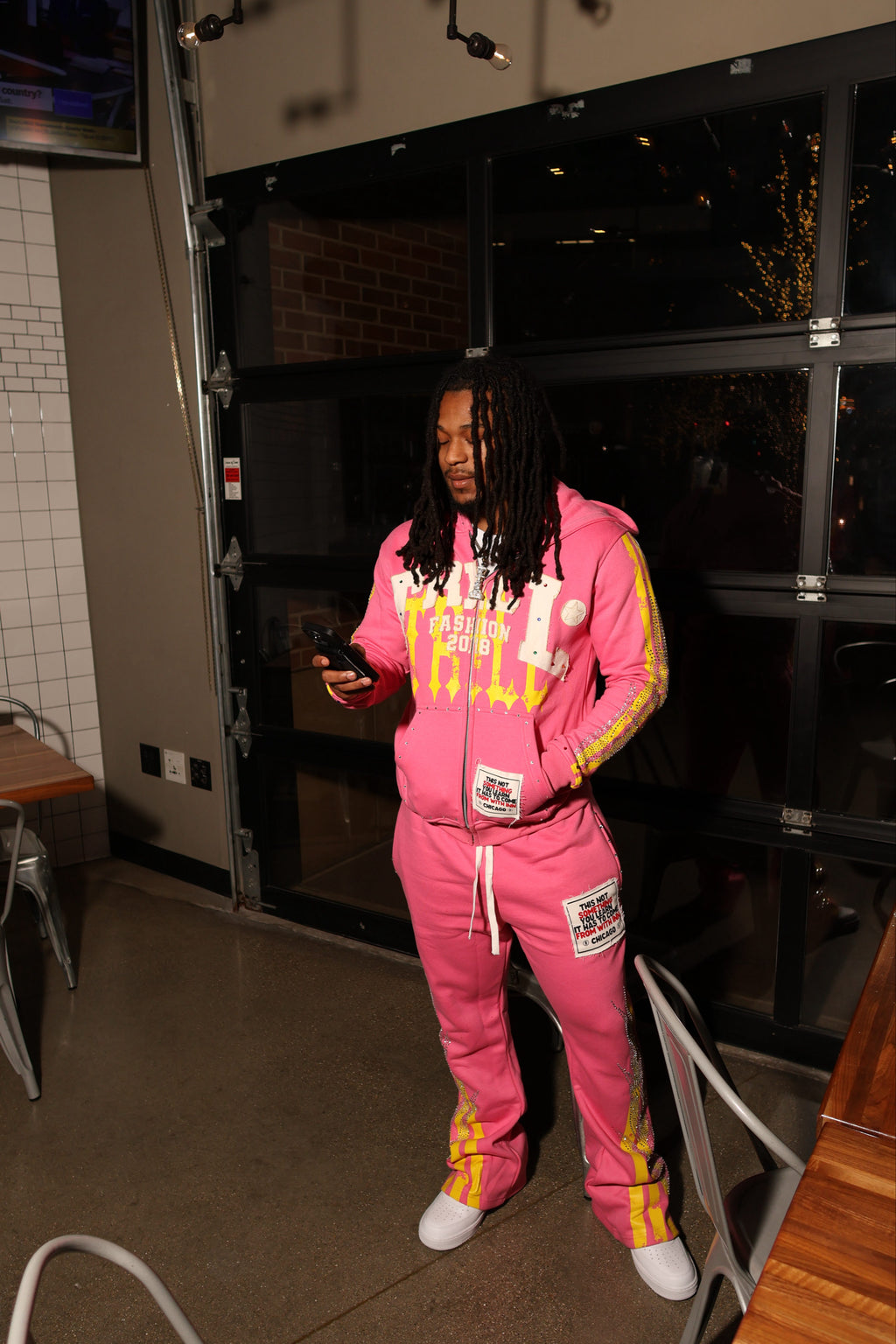Pink tracksuit